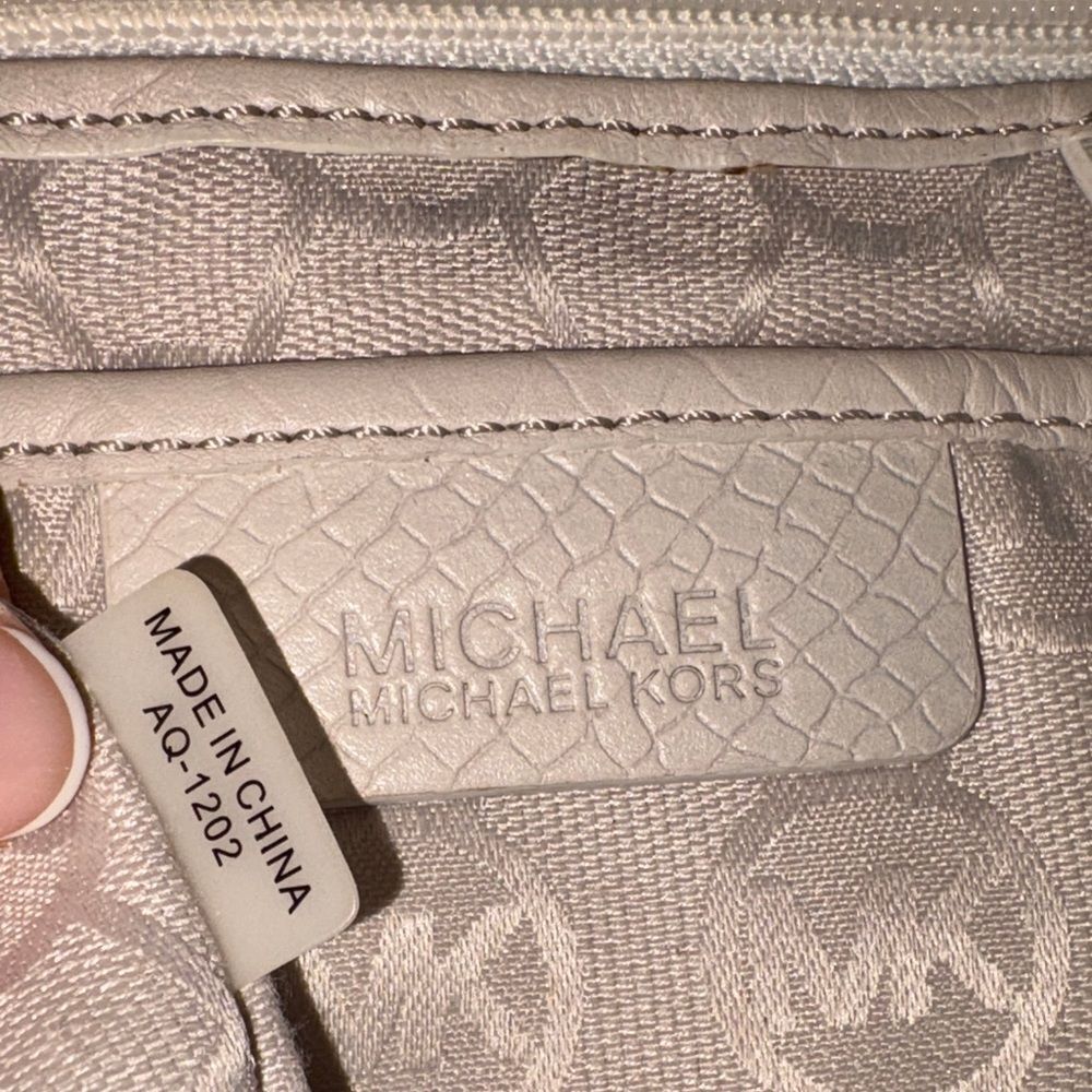 Michael Kors Bag Purse Handbag Leather Snakeskin Embossed Crossbody Shoulder Bag - Picture 13 of 14